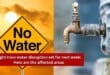 Eight-hour water disruption set for next week: Here are the affected areas