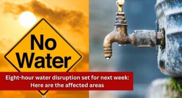 Eight-hour water disruption set for next week: Here are the affected areas