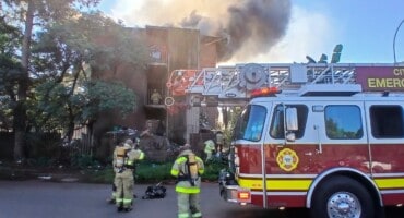 Roof collapses as fire rips through infamous Melgisedek in Rietfontein