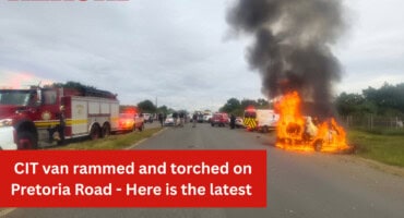 Police responded to an early-morning cash-in-transit robbery on Pretoria Road in Silverton after a cash van was rammed and set alight.