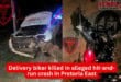 Delivery biker killed in alleged hit-and-run crash in Pretoria East