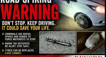 Beware these road-spiking hotspots: Safety groups remind motorists not to stop