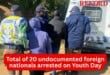 Total of 20 undocumented foreign nationals arrested on Youth Day