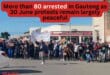 More than 80 arrested in Gauteng as 30 June protests remain largely peaceful