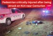 Pedestrian critically injured after being struck on N14 near Centurion