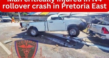 Man critically injured in N4 rollover crash in Pretoria East
