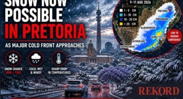 Snow now possible in Pretoria as MAJOR cold front approaches