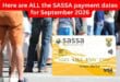 Here are ALL the SASSA payment dates for September 2026