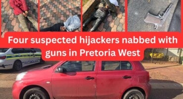 Four suspected hijackers nabbed with guns in Pretoria West