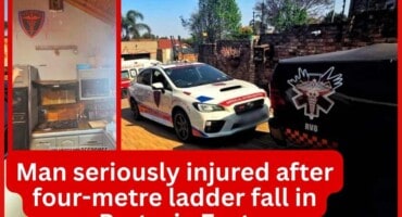 Man seriously injured after four-metre ladder fall in Pretoria East