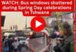 WATCH: Bus windows shattered during Spring Day celebrations in Tshwane