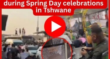 WATCH: Bus windows shattered during Spring Day celebrations in Tshwane