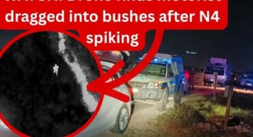 WATCH: Drone finds motorist dragged into bushes after N4 spiking