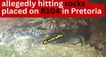 Motorist killed after allegedly hitting rocks placed on R104
