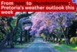 From heat to thunderstorms: Pretoria’s weather outlook this week