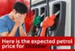 Here is the expected petrol price for October