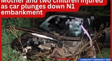 Mother and children injured as car plunges down N1 embankment