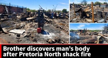 Brother discovers man’s body after Pretoria North shack fire