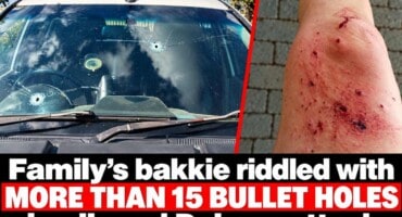 Family’s bakkie riddled with more than 15 bullet holes in attack