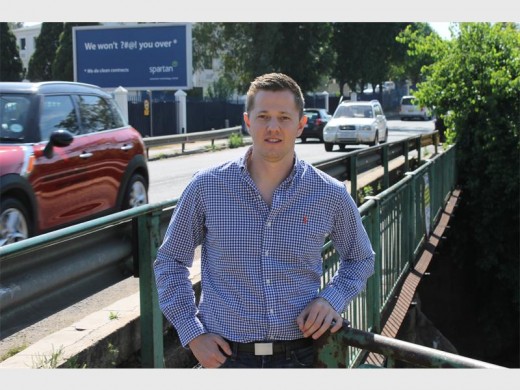 Ward 102 councillor David Potter next to Conad Drive, Blairgowrie, where the Johannesburg Roads Agency painted a 'slow' marking on the road incorrectly.