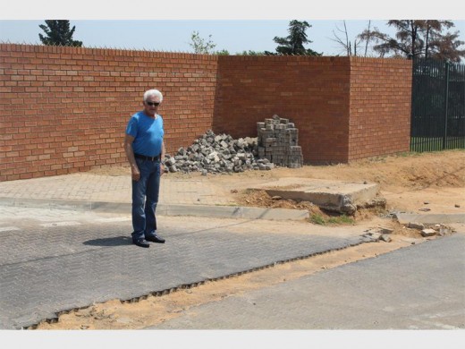 Resident Joseph Gulyas says he is frustrated that City Power has not done anything to repair the dug-up part of the sidewalk.