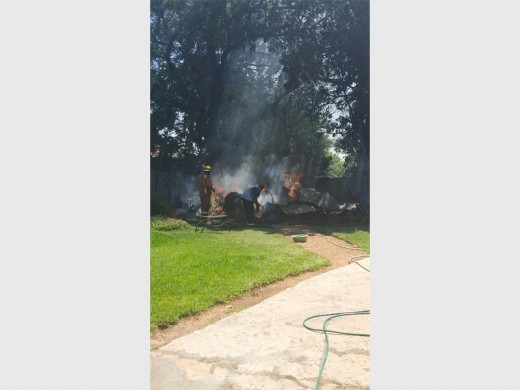 A firefighter extinguishes a fire in Bordeaux. Photo supplied.