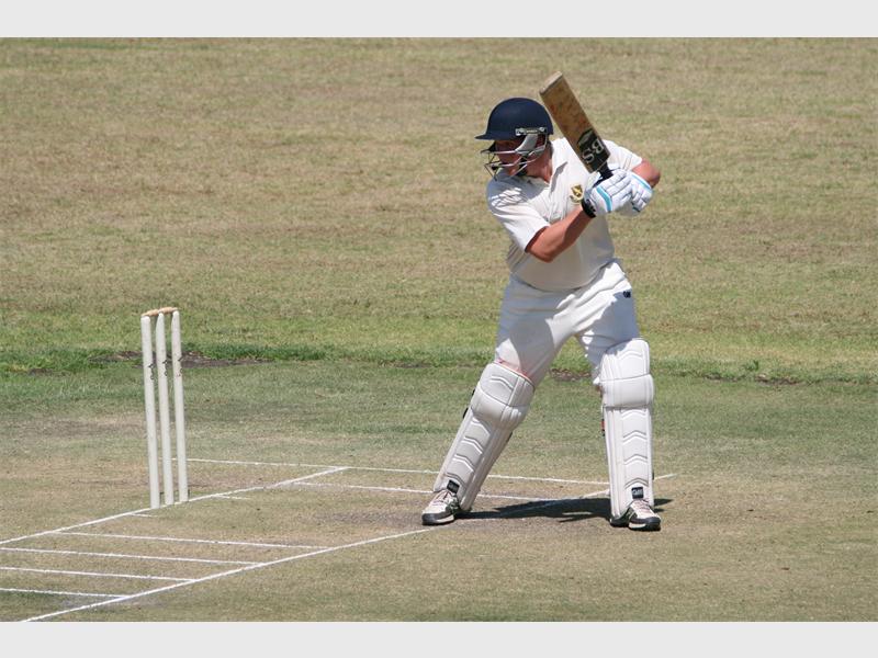 Rand Park's 1st team player, Aidan Evetts was the top run scorer in his game against Krugersdorp High, with 126 runs. Photo: Supplied.