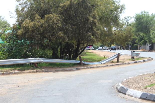 The barriers are yet to be repaired.