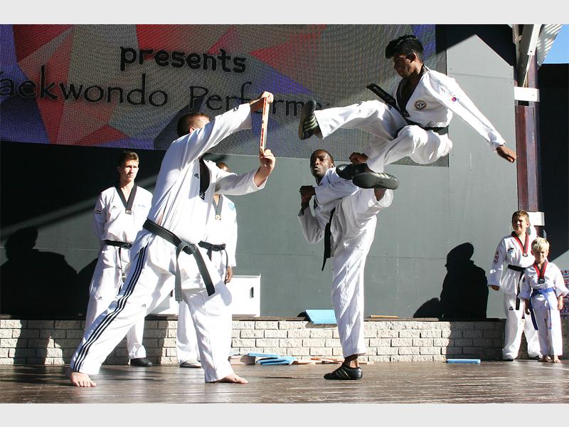 Caeleb Thompson does a yup chuggi at the Korean Culture Day in Cape Town. Photo: Supplied.