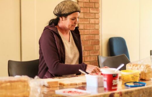 Eloise Matthee sets bread out. Photo: Neo Phashe