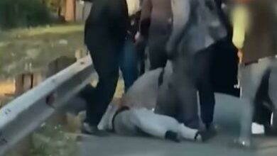 Deputy President Paul Mashatile's eight bodyguards are caught on video assaulting a man. Image: screenshot