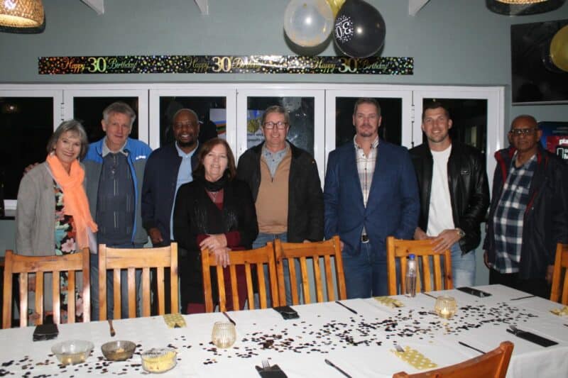 Members of the Olivedale Tennis Club came out in numbers to celebrate the club’s 30th birthday.