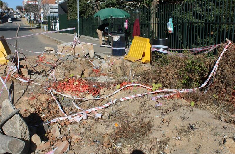 Johannesburg Water has not backfilled the hole on Pretoria Avenue in Ferndale for over a year.