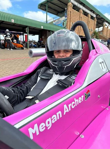 Local racer Megan Archer is ready for the upcoming ladies only race at Zwartkops Raceway.