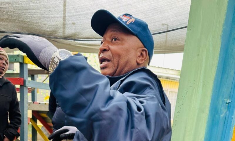 Acting Executive Mayor Kenny Kunene led a city operation in Ferndale to remove illegal electricity connections and inspect damage caused by informal encampments.