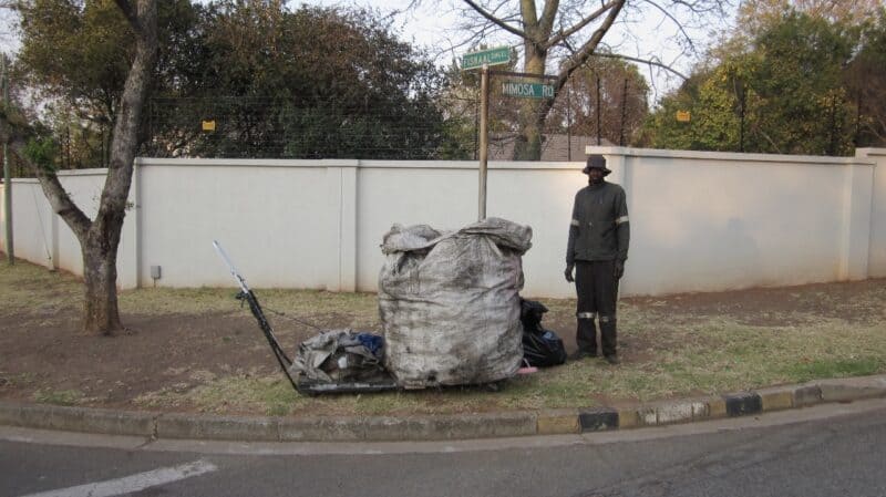 Often misunderstood, reclaimers are central to South Africa’s recycling system, reducing waste, creating jobs, and supporting families through the recovery of valuable recyclable materials.