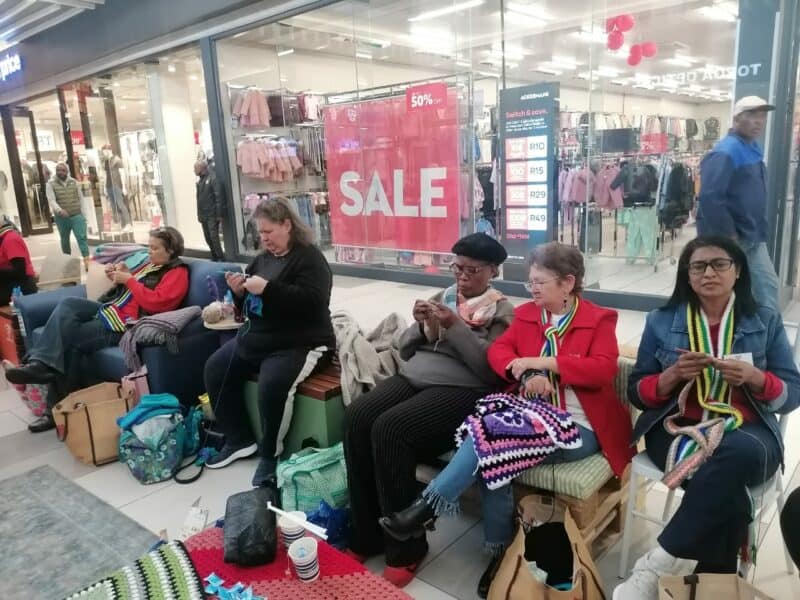 Ferndale On Republic Shopping Centre Partners with 67 Blankets for Mandela Day for a knitting initiative on Mandela Day.