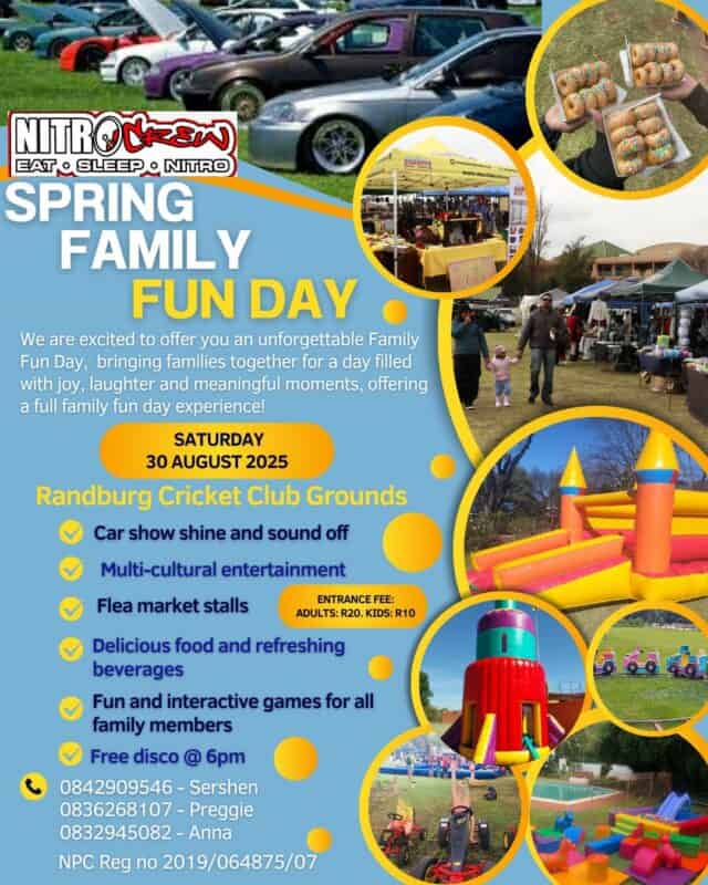 The Waterfall Laxmi Kali Shiva Temple will host a charity fun day on August 30 at Randburg Cricket Club Grounds, offering entertainment, food, and family activities.