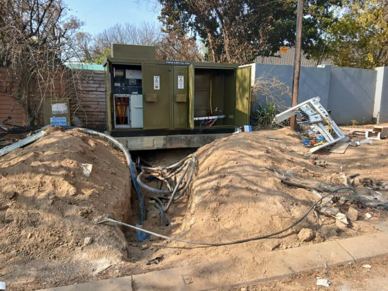 Some residents in Bloubosrand will continue to be without power after the newly installed mini-substation on Aughulas Road was vandalised.