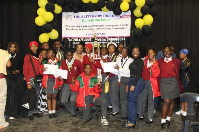 Kwena Molapo High School learners claimed the top two positions at the Cosmo City Spelling Bee, a competition aimed at inspiring teenagers from disadvantaged backgrounds.