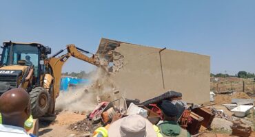 The joint multidisciplinary operation demolished illegal structures in Kya Sands. Photo: Supplied