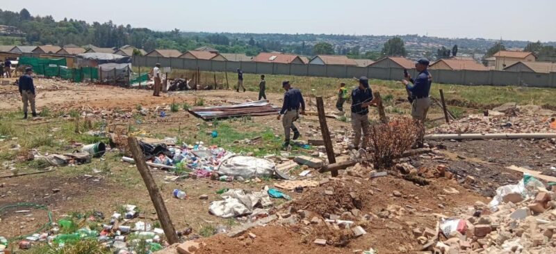 The joint multidisciplinary operation demolished illegal structures in Kya Sands. Photo: Supplied