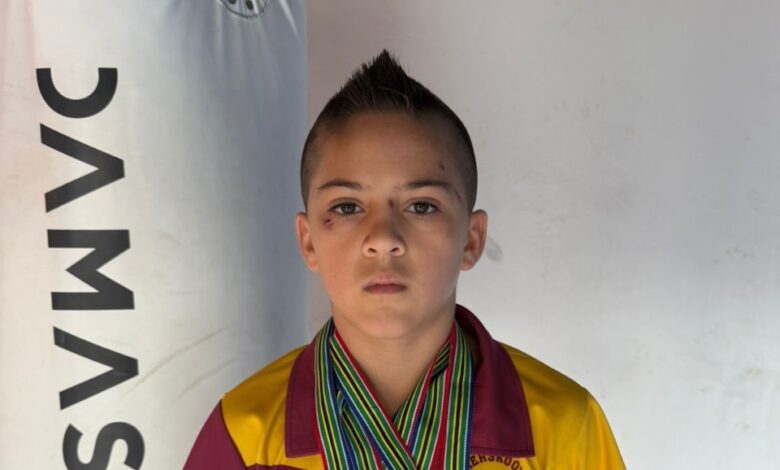 Young wrestler Bryson Lubbe from Linden achieved remarkable results at the South African National Championship. Photo: Supplied