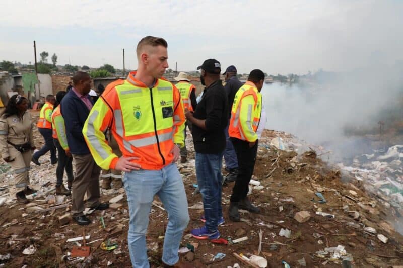 Residents' cry for help has been heard as the Gauteng Department of Environment MEC, Ewan Botha, leads an operation at the Kya Sands illegal landfills.