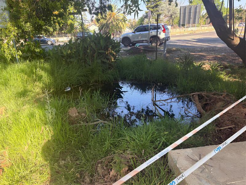 A water leak in Randburg has been left unattended for five years, wasting millions of litres and creating a safety hazard for children on church grounds.