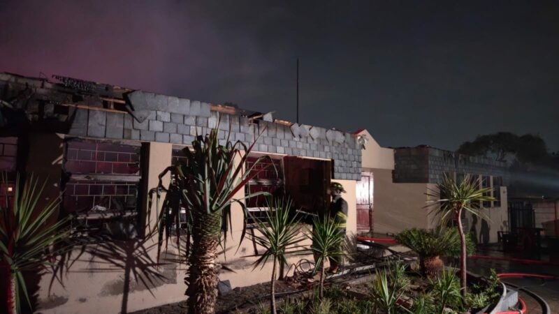 A blaze at an office park on the corner of West Avenue and Oxford Roads in Ferndale was contained by EMS firefighters, with no injuries reported.