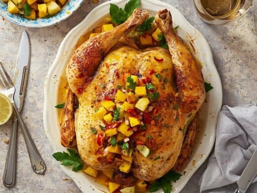 Looking for an easy but succulent chicken lunch or dinner with a tangy summer salad? Try out this recipe.