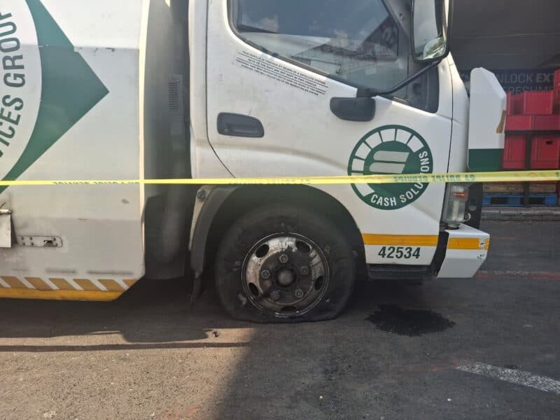 A cash-in-transit heist unfolded at a Randburg shopping centre, with eyewitnesses reporting gunfire, a pursuit, and a disabled security vehicle.