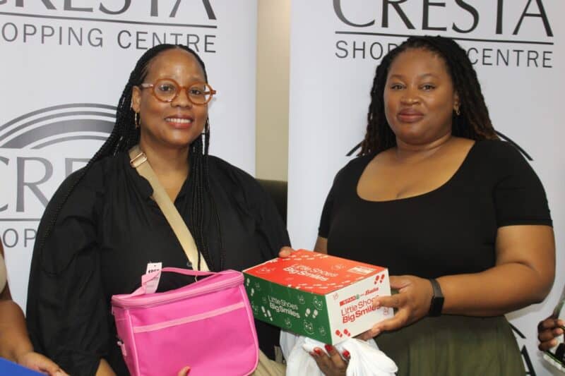Cresta Shopping Centre hands over donations to the Windsor Community Support Service (WCSS), which will be distributed to schools in the area.