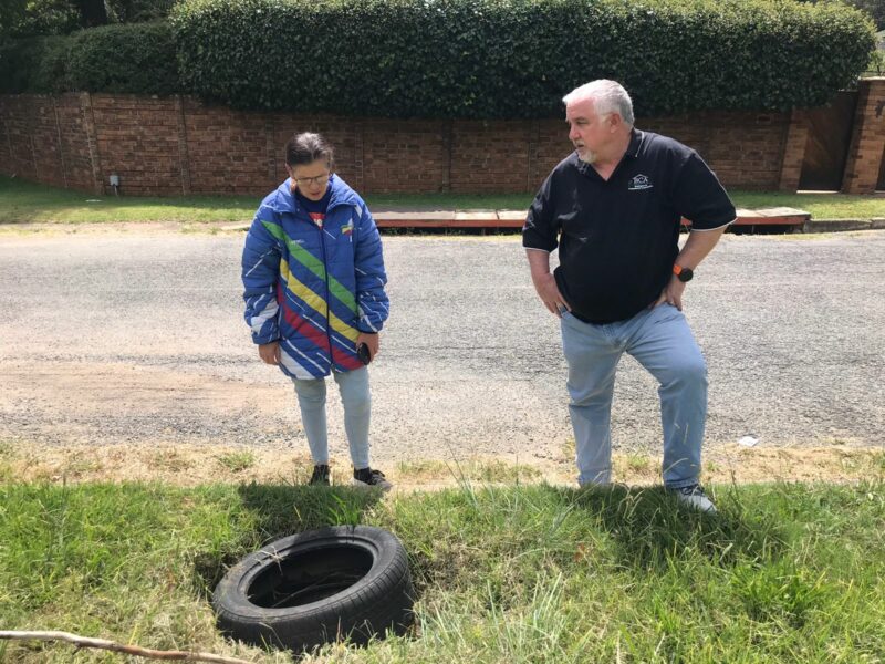 Acting ward councillor Bea Campbell-Cloete is demanding urgent action from JRA, after the discovery of two dangerous sinkholes, situated on Denise Circle in Blairgowrie.